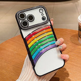 Plating Glitter Diamond Rainbow Quicksand Case For iPhone