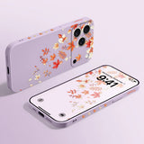 Liquid Silicone Clear Autumn Phone Case For iPhone