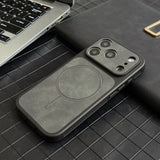 Dissipate Heat Bumper Magnetic Leather Case for iPhone
