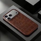 Premium Crocodile Leather Case For iPhone
