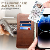 Leather Wallet Flip Case For iPhone
