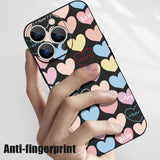 Luxury Colorful Love Hearts Lanyard Case For iPhone