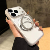 Clear Magnetic Stand Holder Armor Case For iPhone