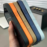 Luxury Matte Soft Frame Bracket Holder Case For iPhone