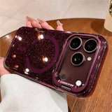 Bling Glitter Stand Holder Clear Case For iPhone