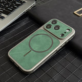 Dissipate Heat Bumper Magnetic Leather Case for iPhone