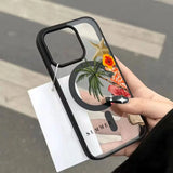 Red Lily Flower Magnetic Case for iPhone