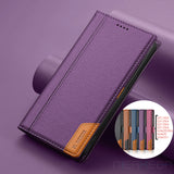 Magnetic Flip Leather Wallet Case For Samsung