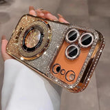 Transparent Diamond Glitter Magnetic Case for iPhone