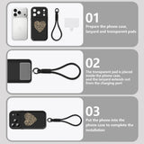 Leopard Hearts Print Lanyard Case For iPhone