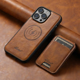 Magnetic Card Slot Leather Wallet Cases For iPhone