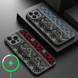 MagSafe magnetic bohemian style vintage case for iPhone