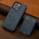 2 In 1 Detachable Pocket Magnetic Leather Case For iPhone