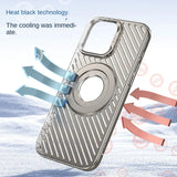 Magnetic Hollow Heat Dissipation Ice Armor Matte Case for iPhone