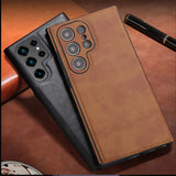 Luxury Vintage Soft Leather Case for Samsung