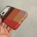 Ultra-thin contrast-color magnetic hard case For iPhone