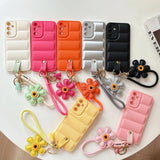 3D Sunflower Wrist Strap Case For Samsung