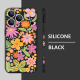 Cute Cartoon Flower Pattern Lanyard Case For iPhone