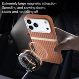 Strong Magnet Embossed Textured Leather Case For iPhone