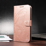 Leather Printed Butterfly Wallet Flip Case For iPhone