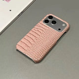 Luxury Glossy Crocodile Leather Texture Frameless Case For iPhone