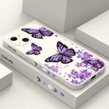 Purple Butterflies Cute Case For iPhone
