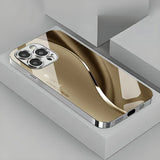 Gradient Minimalist Curve Electroplated  Case For iPhone