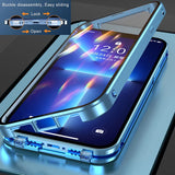 360° Metal Magnetic Double Sided Glass Case For iPhone