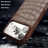 Premium Crocodile Leather Case For iPhone