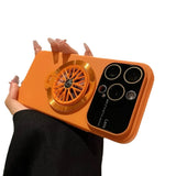 Decompression Rotating Gyroscope Holder with Large Window case for iPhone