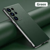 Luxury Leather Plated Edge Case for Samsung