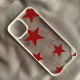 Red Star Silicone Hard Case For iPhone