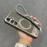 Magsafe Magnetic Lanyard Strap Honeycomb Cooling Case for Samsung