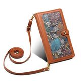 RFID lanyard crossbody wallet case for Samsung