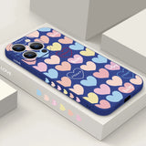 Luxury Colorful Love Hearts Lanyard Case For iPhone