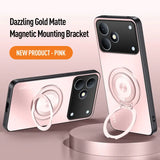 360° Rotating Ring Holder Matte Magnetic Case for iPhone