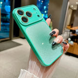 Fashion Large Window Glitter Color Contrast Case for iPhone