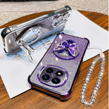 Crystal Bracelet Glitter Butterfly Mirror Stand Case For Samsung