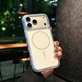 Magnetic Translucent Armor Shockproof Case For iPhone