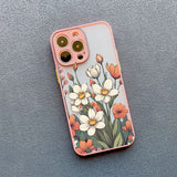 Plain Daisies Flower Shockproof Case For iPhone