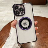 Plating Clear Magnetic Bumper Case for iPhone