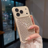 Leopard Glitter Colorful Large Window Case for iPhone