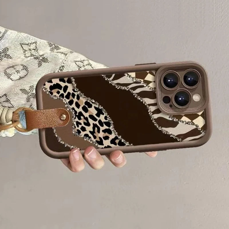 Leopard Print Lanyard Case For Samsung