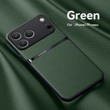 Armor Leather Pattern Case For iPhone