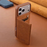 Luxury Leather Wallet Card Slots Stand Case For iPhone