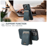 Magnetic Card Slot Leather Wallet Cases For iPhone