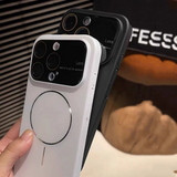 Luxury Camera Large Window Magnetic Case for iPhone