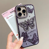 Diamond Butterfly Plating Case for iPhone