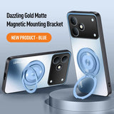 360° Rotating Ring Holder Matte Magnetic Case for iPhone
