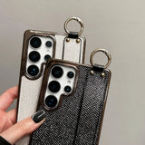 Glitter Wristband Stand Plating Case for Samsung